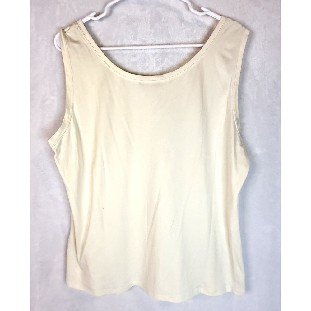 Nygard Collection‎ Ivory Stretch Tank Top XL Sleeveless Nylon Spandex Shell